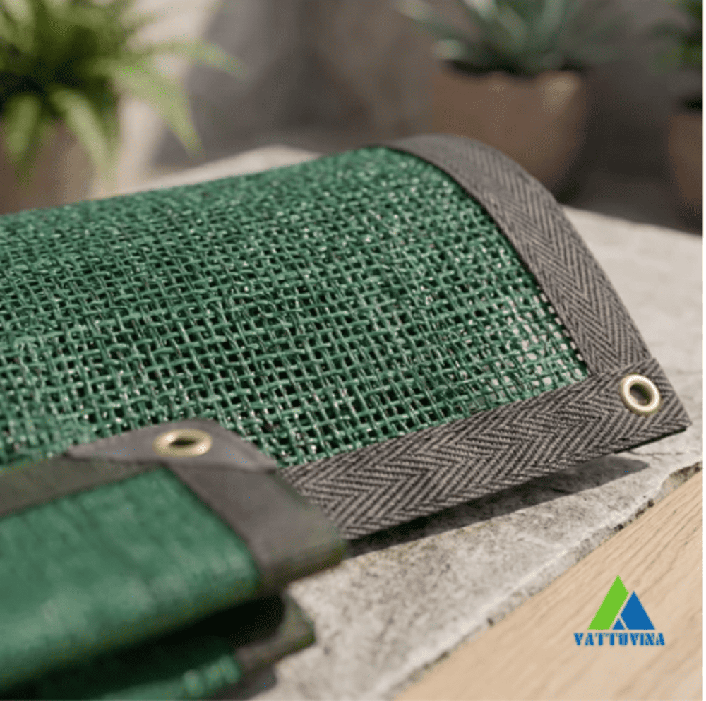 Lưới Che Sân Vườn Chống Nắng 90% Màu Xanh Đen 300GSM Cao Cấp
